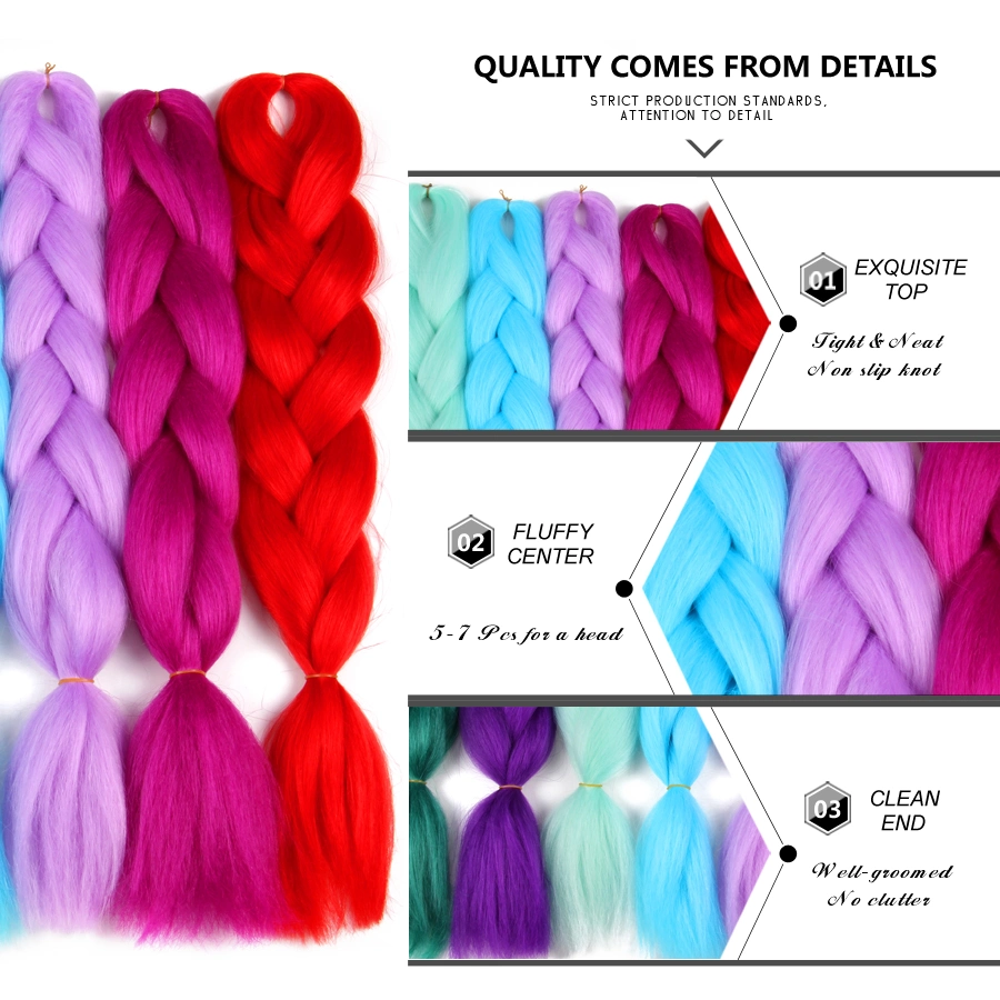 24" 100 G Hot Selling Cheap Price Synthetic Jumbo Braids