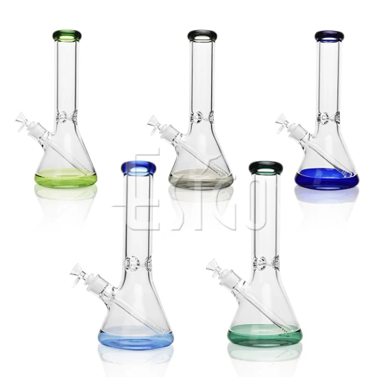 Vidro Esigo Venda imperdível Copo pesado de 12 polegadas Erva seca 7 mm de espessura Cachimbo de água de vidro Cachimbo de vidro com haste transparente e tigela de vidro