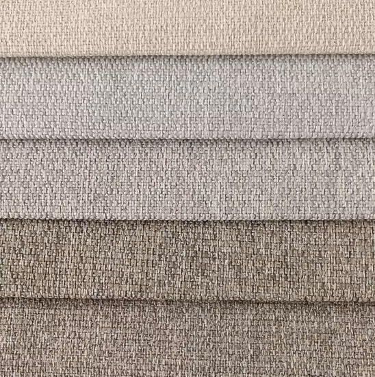 Promoção imperdível 2022 Decoração Mercado Atacado Efeito Slub Tecido Visual de Linho Falso para Móveis de Sofá